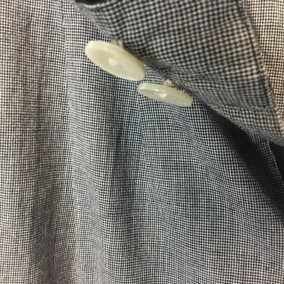 Alex Mill Drill Pleated Shorts Houndstooth Linen Blend High Waisted Size 4 - Picture 7 of 11